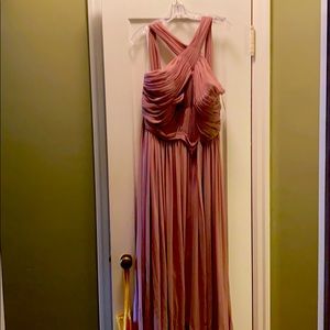 Blush/rose color floor length dress